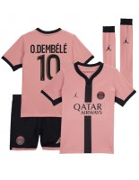 Paris Saint-Germain Ousmane Dembele #10 Tredjedraktsett Barn 2024-25 Korte ermer (+ bukser)